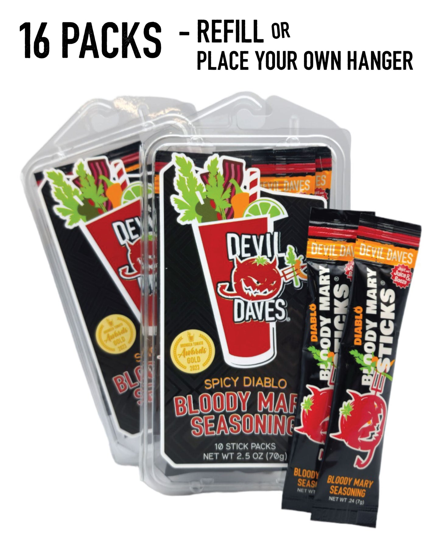 Bloody Mary Seasoning Sticks - DIABLO | 16 PC REFILL WS