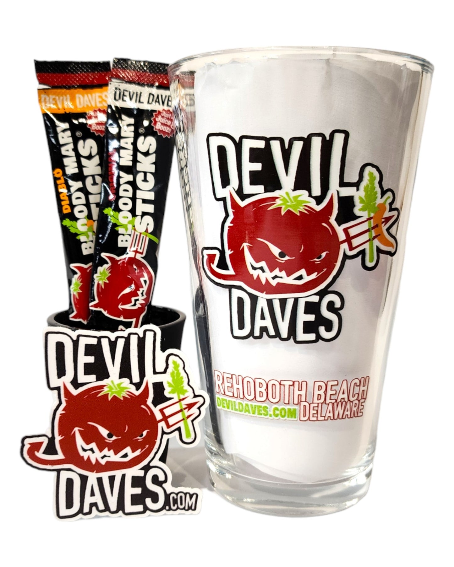 Rehoboth Beach Pint Glass - 16 oz | 2 Sticks Included