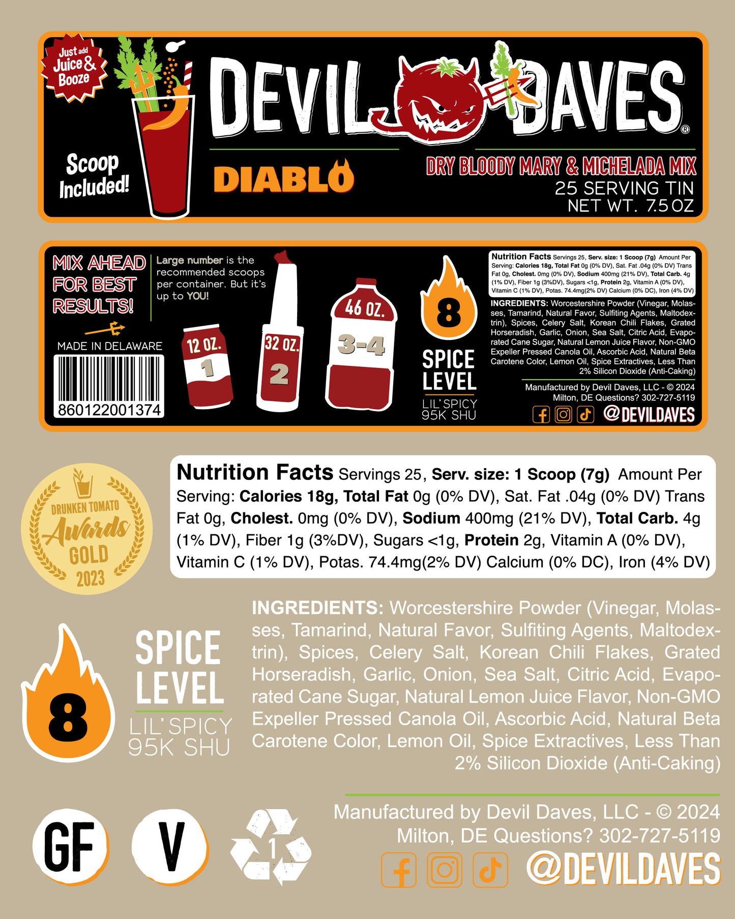 Diablo Bloody Mary Seasoning | 25 Servings