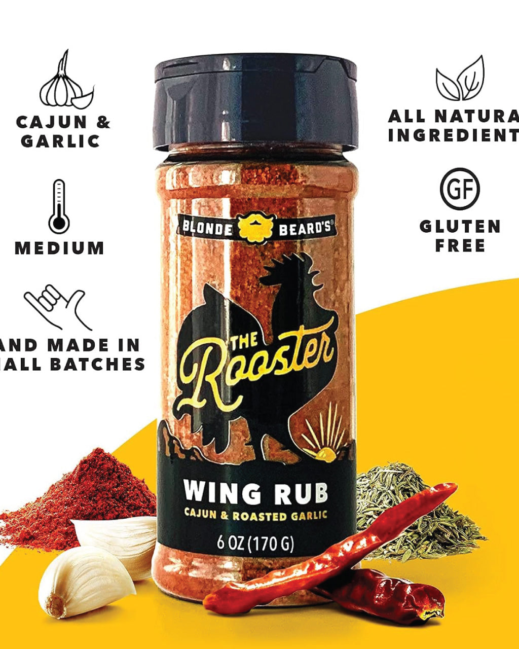 Blonde Beards - Rooster Wing Rub | 6 OZ