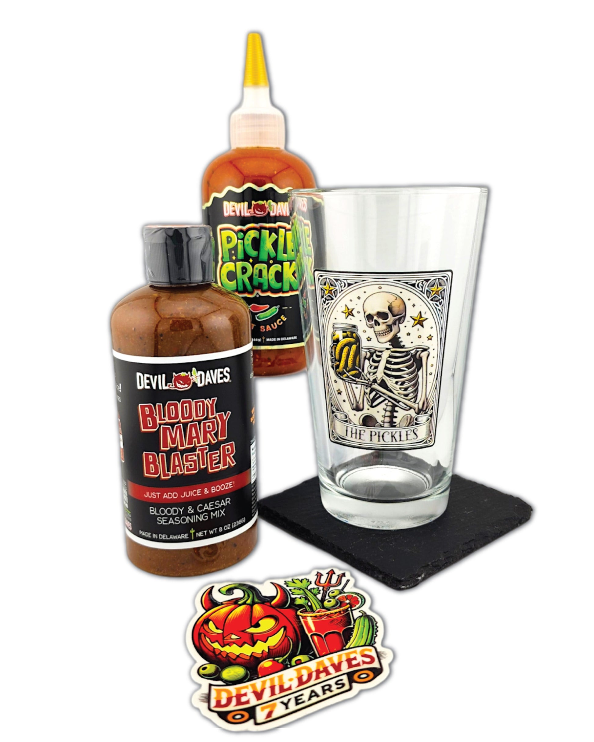 devil daves combo Bloody Mary Seasoning Pint Glass