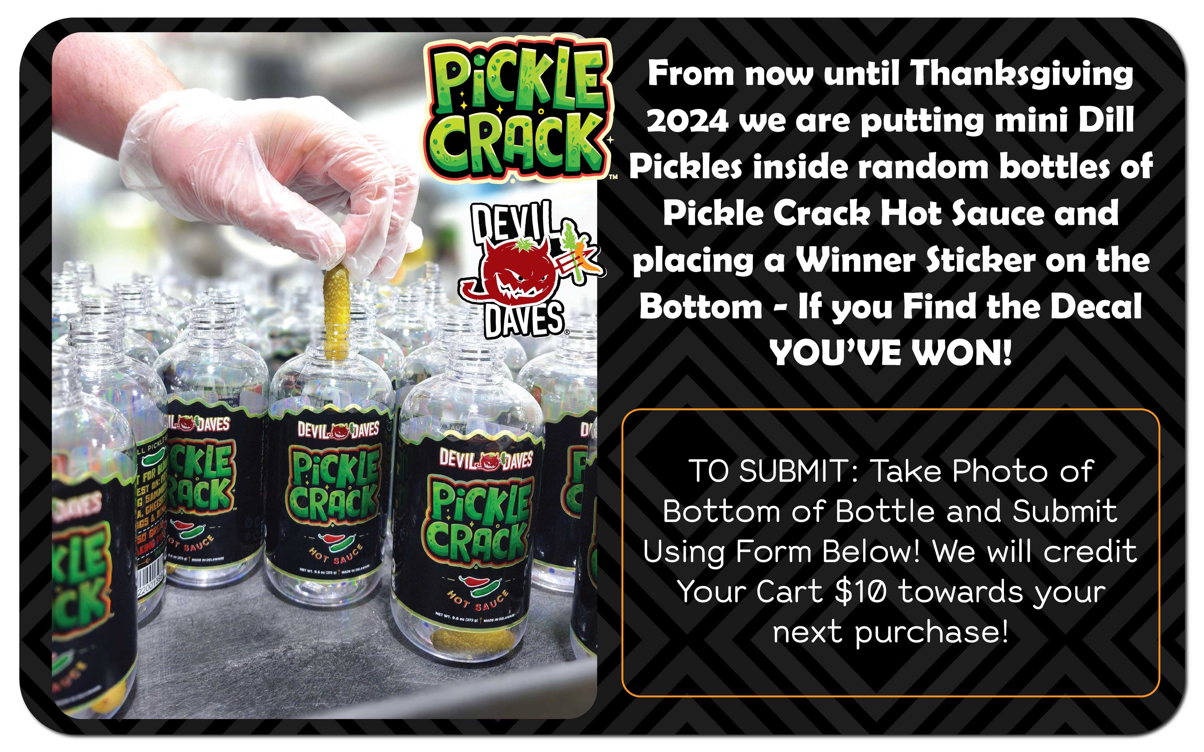 how to enter devil daves pickle contest