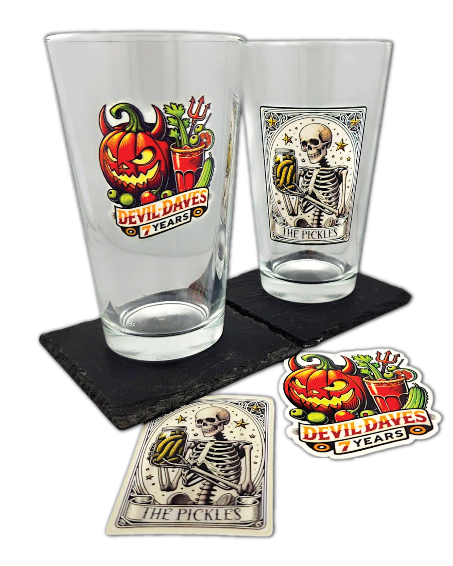 mixed pack pint glasses devil daves