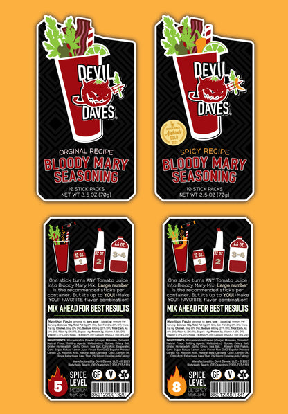 Bloody Mary Sticks - Mixed Packs | 2 or 4 - 10 Packs