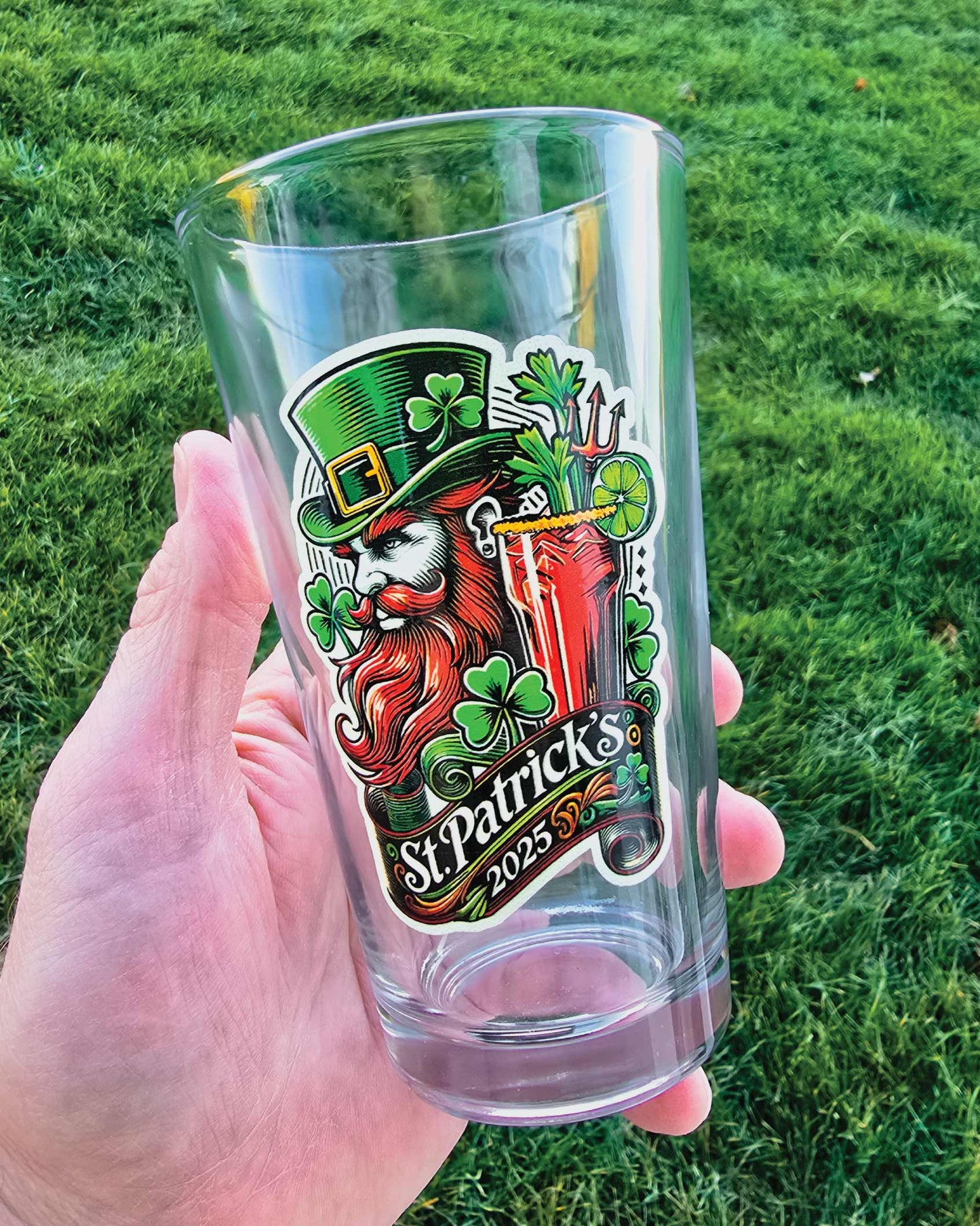 st pattys day glass 2025