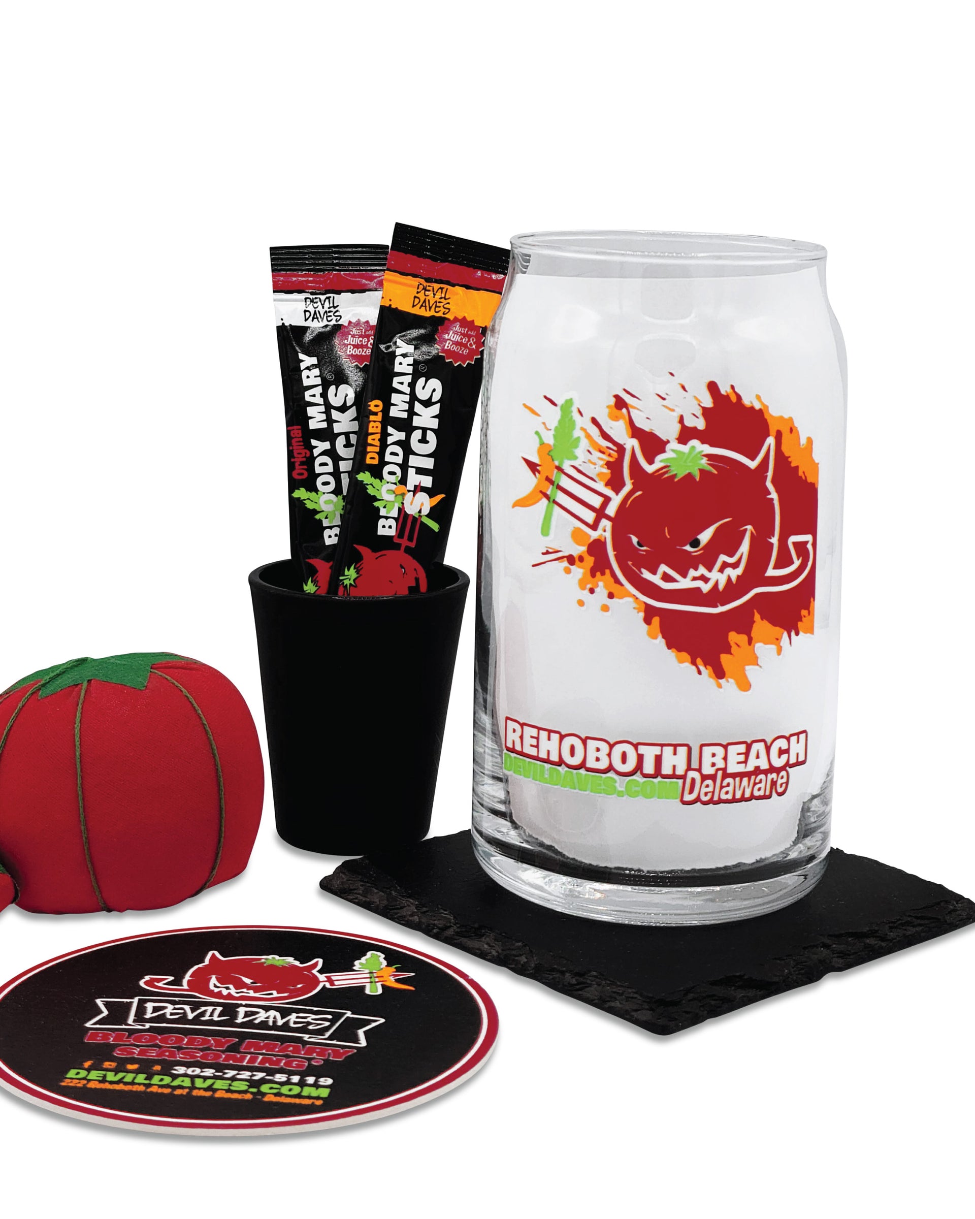 Devil Daves Can Glass - 16 oz | 2 Sticks Included