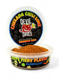 a container of chili lime rim salt for bloody marys